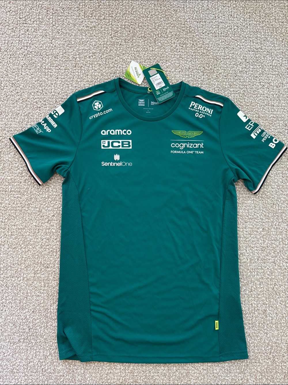 Men's Green Aston Martin F1 Official Team Shirt